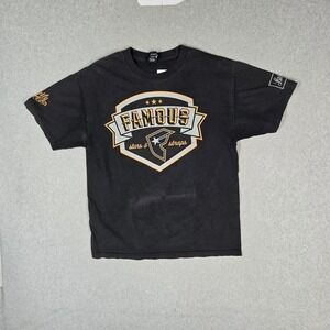 VINTAGE Famous Stars And Straps Men Shirt L Black Y2K Grunge